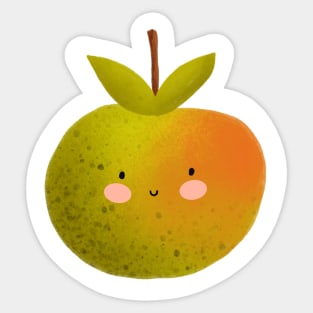 Kawaii apple sticker Sticker